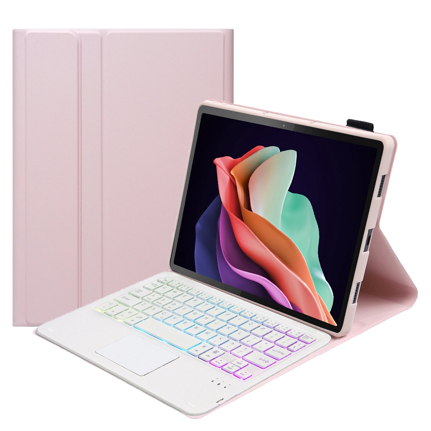 AHC3-AS For Huawei Enjoy Tablet 2 / MatePad C3 10.1 inch / T 10S 10.1 inch / T 10 9.7 inch / Honor Pad 6 10.1-inch / Pad 7 / Pad X8 Tablet Case + Detachable Keyboard with 3 Colour Backlight