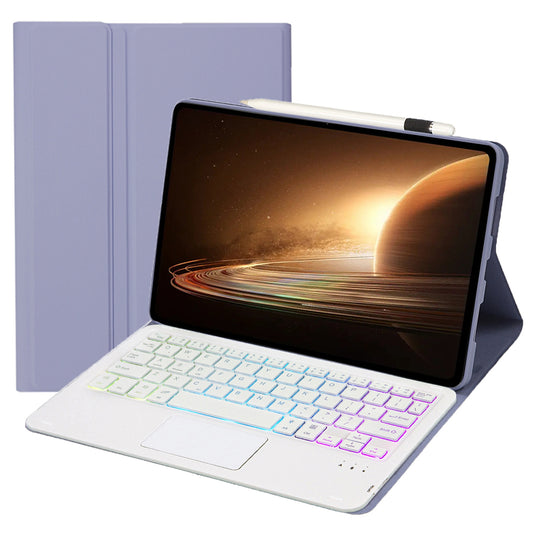 OP13-AS For Oppo Pad 2 Tablet Case with Detachable Touchpad Backlit Keyboard Folio Tablet Cover