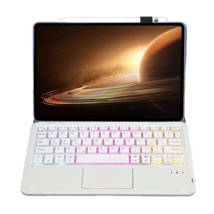 OP13-AS For Oppo Pad 2 Tablet Case with Detachable Touchpad Backlit Keyboard Folio Tablet Cover