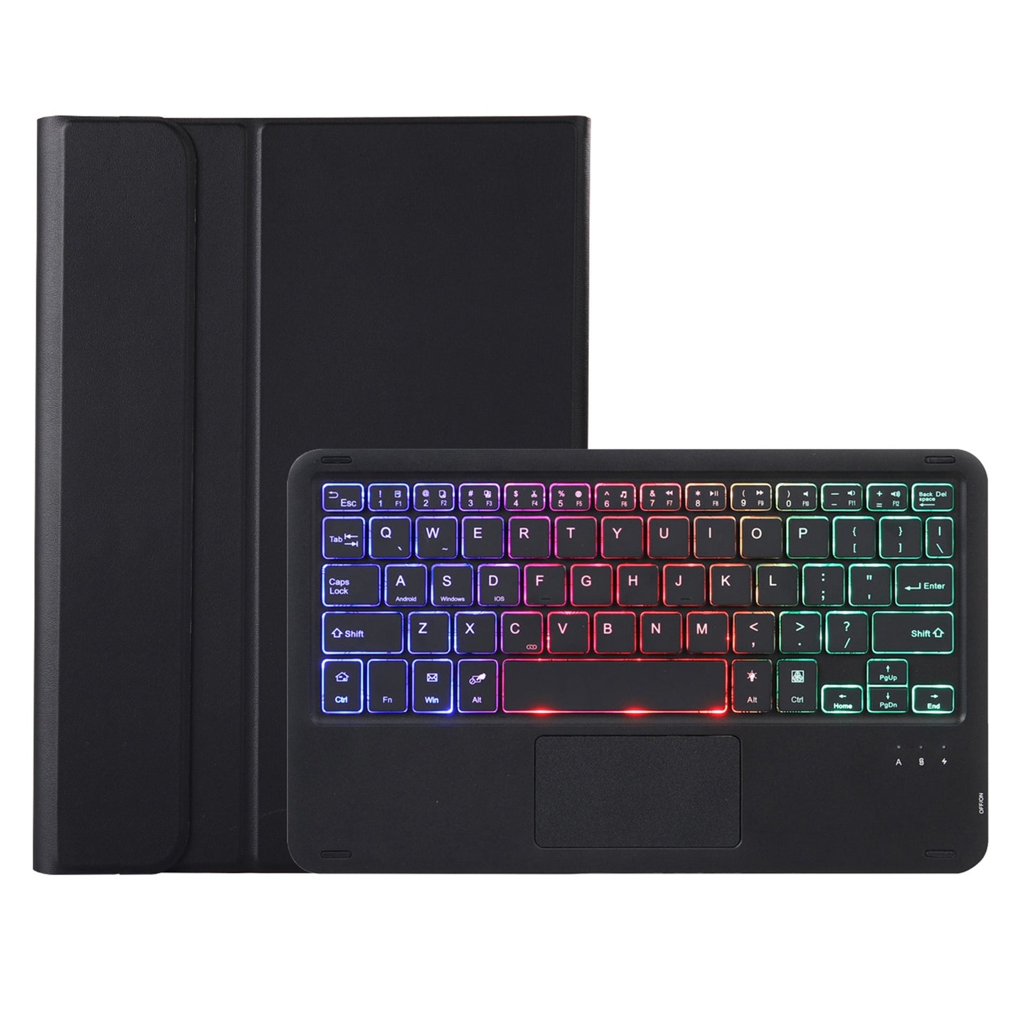 OP13-AS For Oppo Pad 2 Tablet Case with Detachable Touchpad Backlit Keyboard Folio Tablet Cover