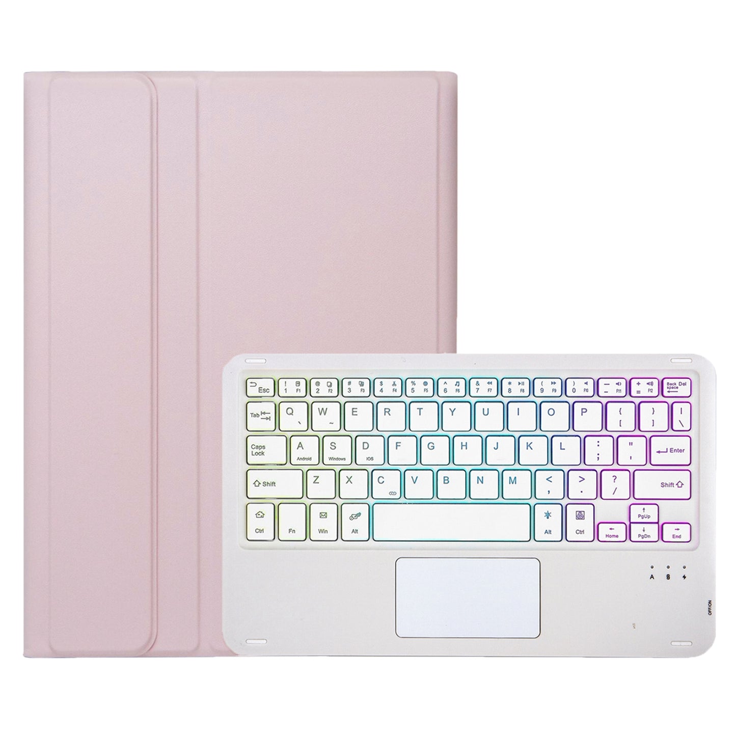 OP13-AS For Oppo Pad 2 Tablet Case with Detachable Touchpad Backlit Keyboard Folio Tablet Cover