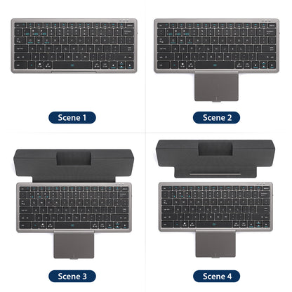 DUX DUCIS Multifunctional Bluetooth Keyboard Portable Slim Wireless Keyboard with Touchpad for Laptops / Tablets / Phones