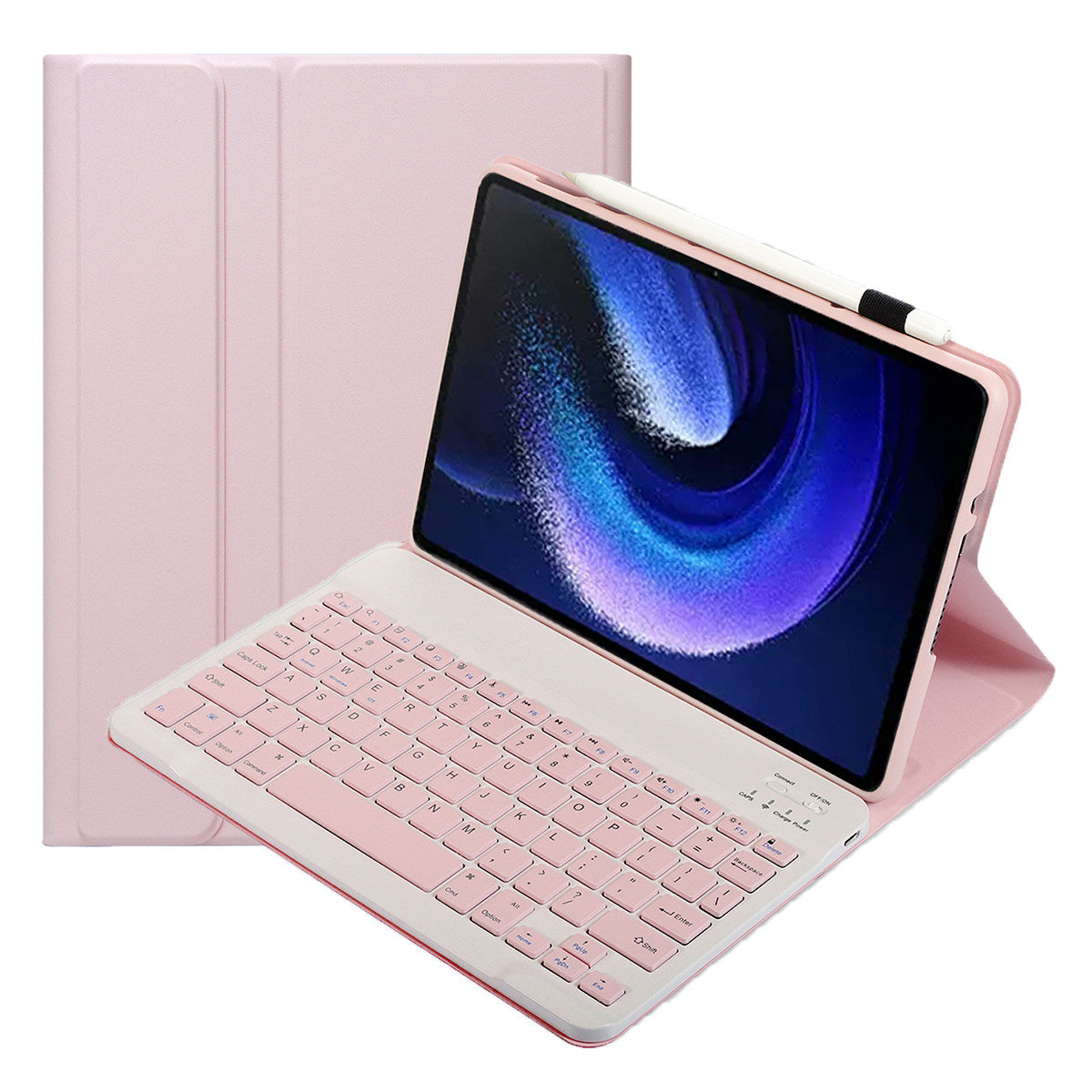 A0N7 For Xiaomi Pad 6 / Pad 6 Pro PU Leather Cover Ultra-Thin Stand Tablet Case with Removable Bluetooth Keyboard