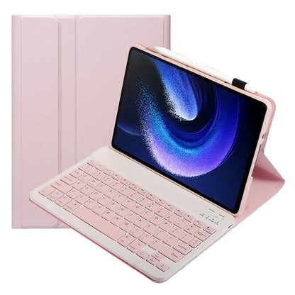 A0N7 For Xiaomi Pad 6 / Pad 6 Pro PU Leather Cover Ultra-Thin Stand Tablet Case with Removable Bluetooth Keyboard