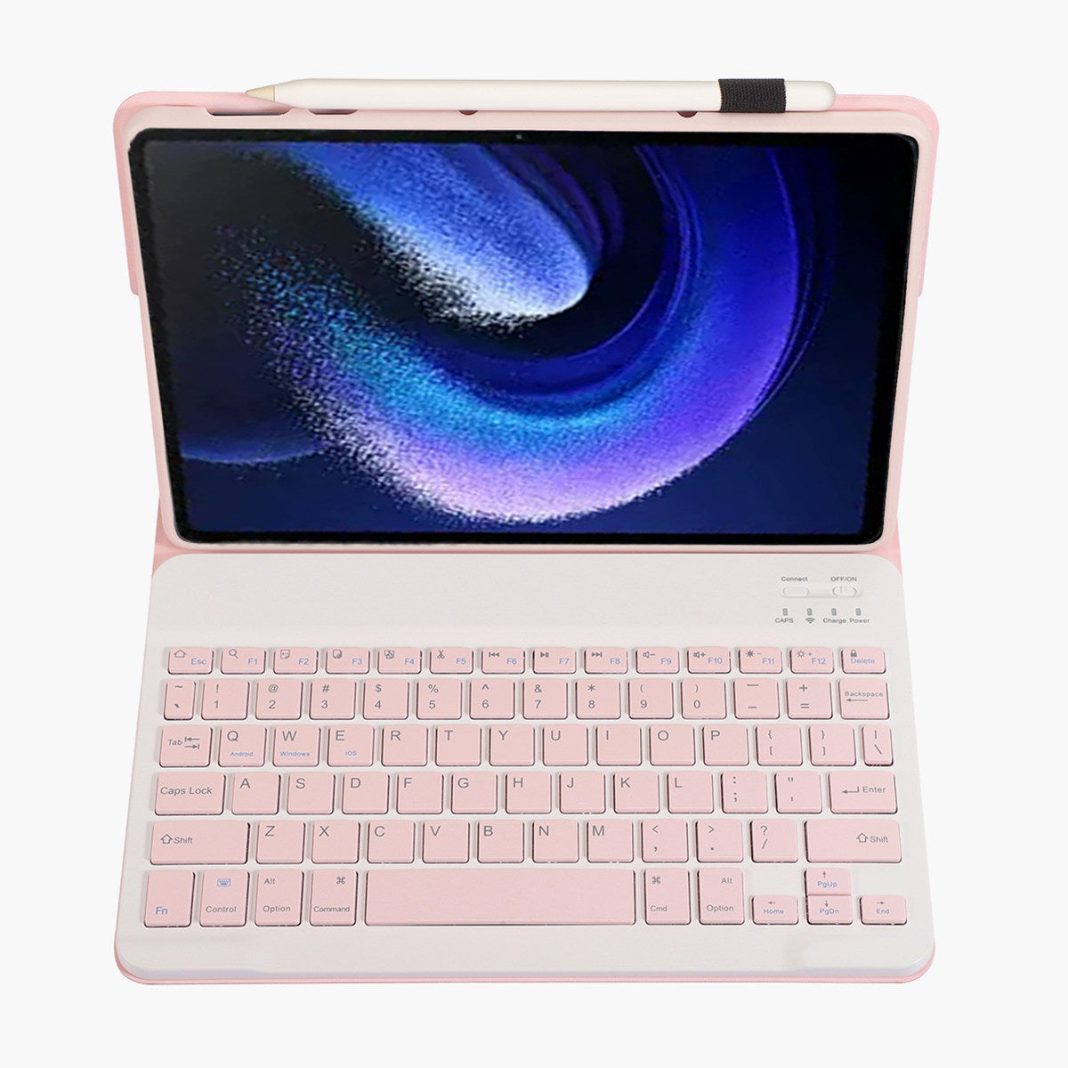 A0N7 For Xiaomi Pad 6 / Pad 6 Pro PU Leather Cover Ultra-Thin Stand Tablet Case with Removable Bluetooth Keyboard