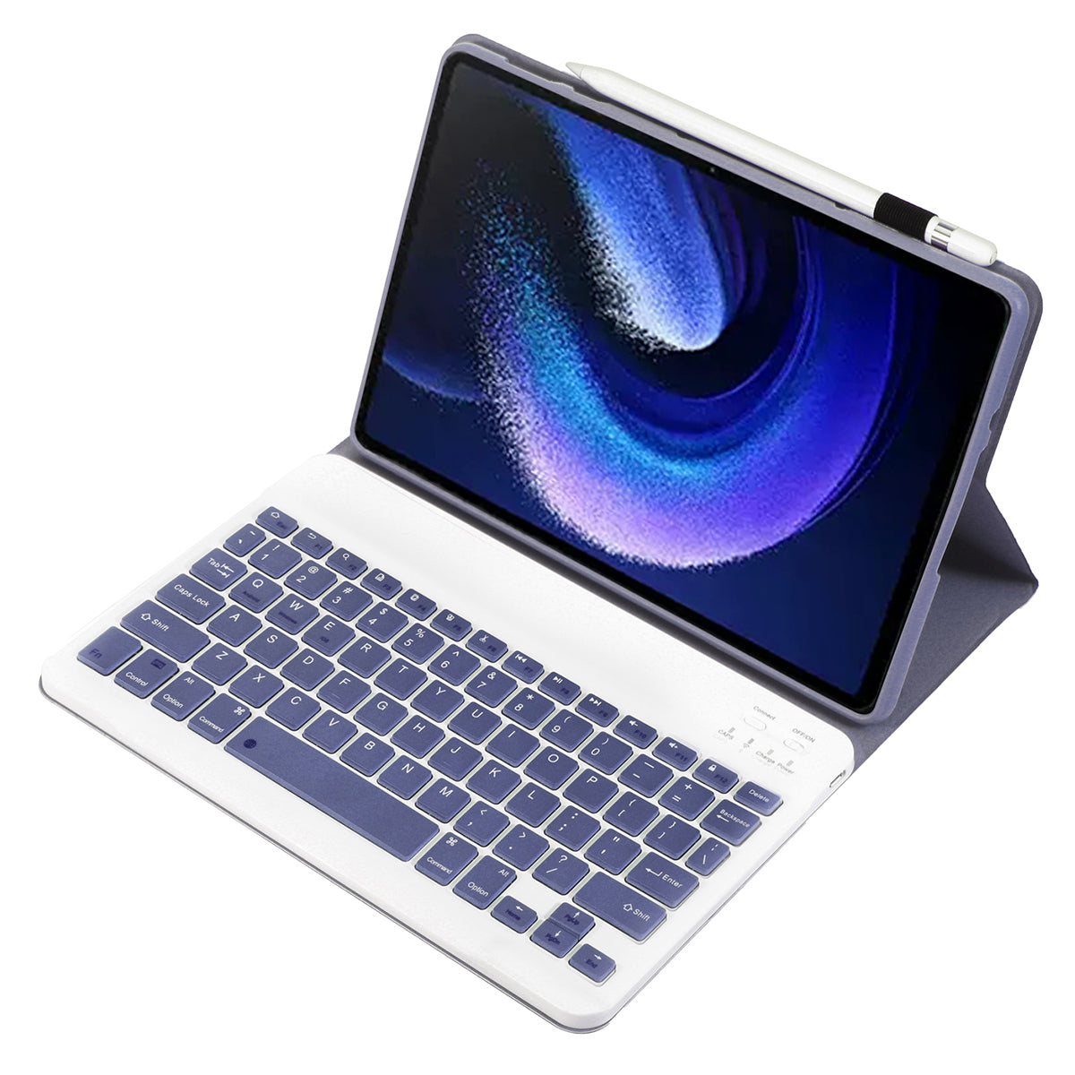 A0N7 For Xiaomi Pad 6 / Pad 6 Pro PU Leather Cover Ultra-Thin Stand Tablet Case with Removable Bluetooth Keyboard
