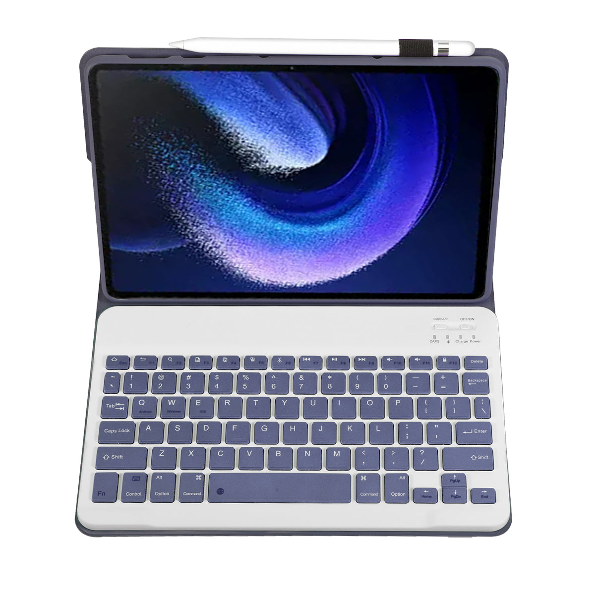 A0N7 For Xiaomi Pad 6 / Pad 6 Pro PU Leather Cover Ultra-Thin Stand Tablet Case with Removable Bluetooth Keyboard