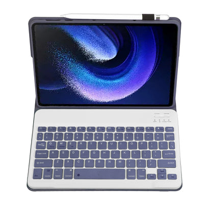 A0N7 For Xiaomi Pad 6 / Pad 6 Pro PU Leather Cover Ultra-Thin Stand Tablet Case with Removable Bluetooth Keyboard