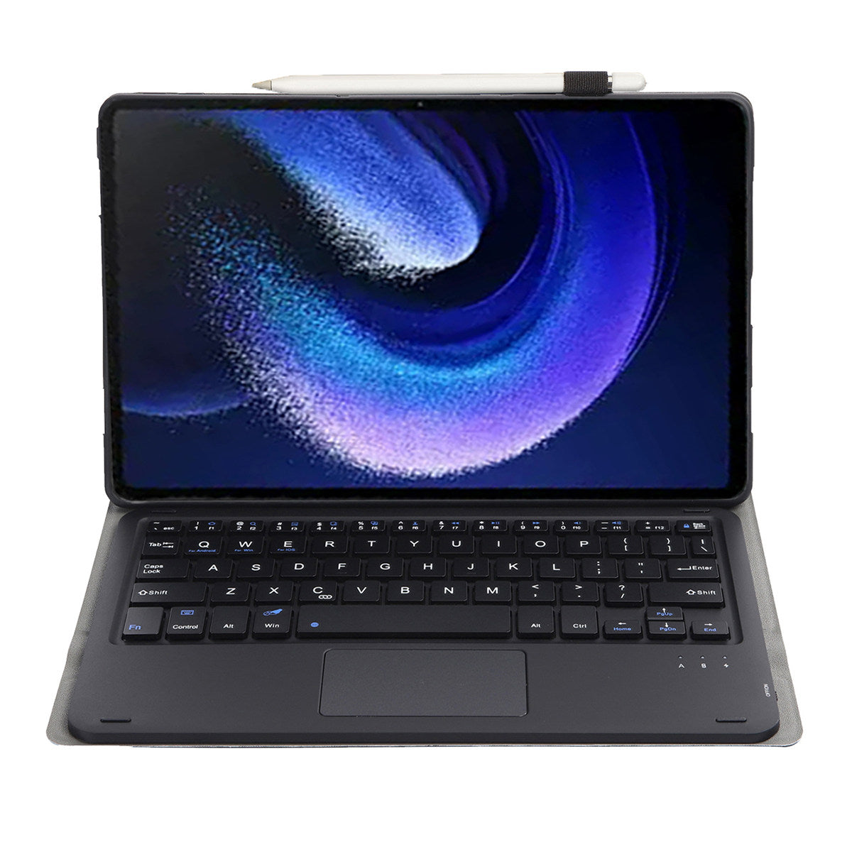 A0N7-A For Xiaomi Pad 6 / Pad 6 Pro PU Leather Tablet Case Slim Folio Stand Cover with Touchpad Detachable Keyboard