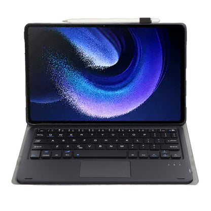 A0N7-A For Xiaomi Pad 6 / Pad 6 Pro PU Leather Tablet Case Slim Folio Stand Cover with Touchpad Detachable Keyboard