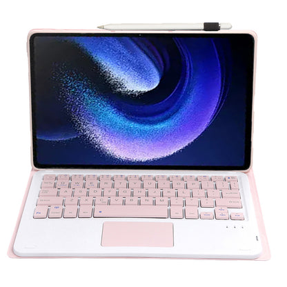 A0N7-A For Xiaomi Pad 6 / Pad 6 Pro PU Leather Tablet Case Slim Folio Stand Cover with Touchpad Detachable Keyboard