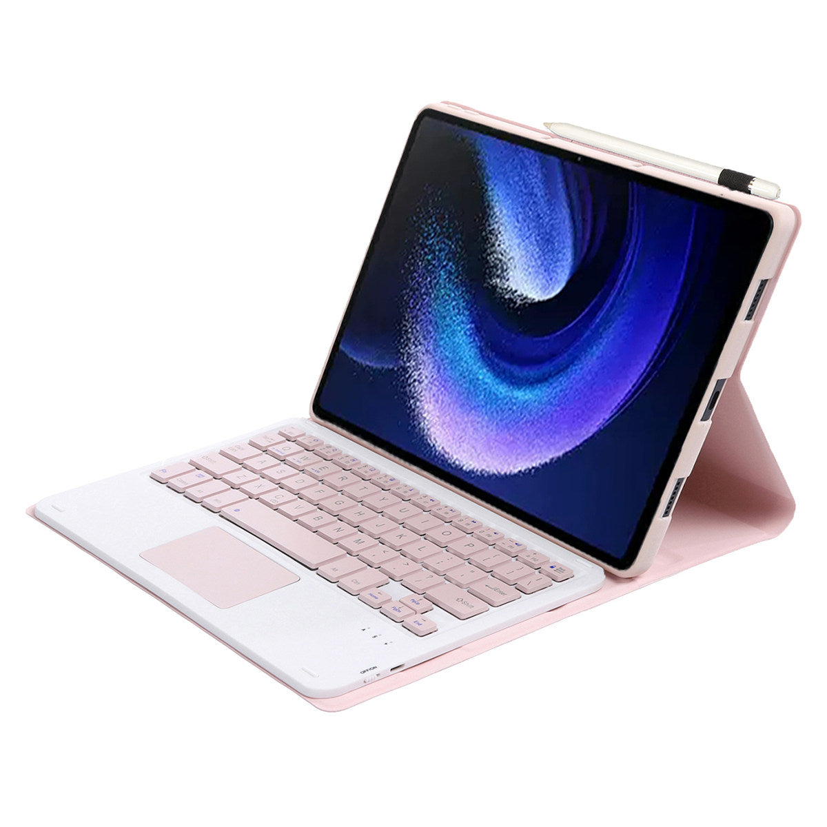 A0N7-A For Xiaomi Pad 6 / Pad 6 Pro PU Leather Tablet Case Slim Folio Stand Cover with Touchpad Detachable Keyboard
