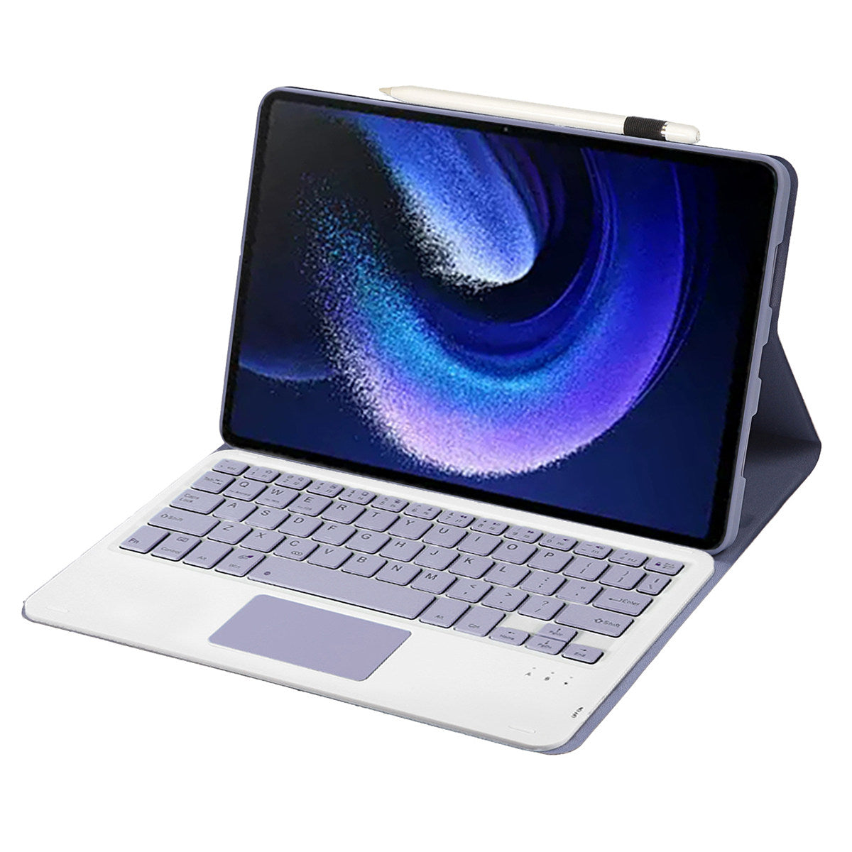 A0N7-A For Xiaomi Pad 6 / Pad 6 Pro PU Leather Tablet Case Slim Folio Stand Cover with Touchpad Detachable Keyboard