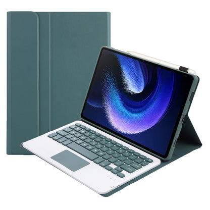 A0N7-A For Xiaomi Pad 6 / Pad 6 Pro PU Leather Tablet Case Slim Folio Stand Cover with Touchpad Detachable Keyboard