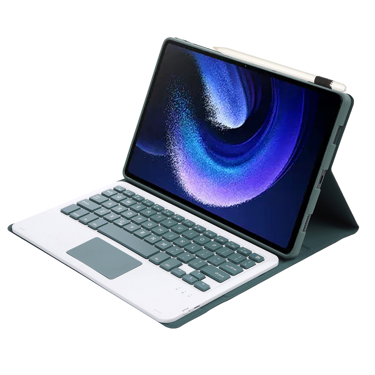 A0N7-A For Xiaomi Pad 6 / Pad 6 Pro PU Leather Tablet Case Slim Folio Stand Cover with Touchpad Detachable Keyboard