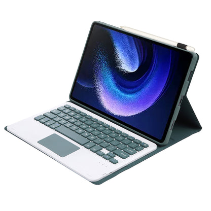 A0N7-A For Xiaomi Pad 6 / Pad 6 Pro PU Leather Tablet Case Slim Folio Stand Cover with Touchpad Detachable Keyboard