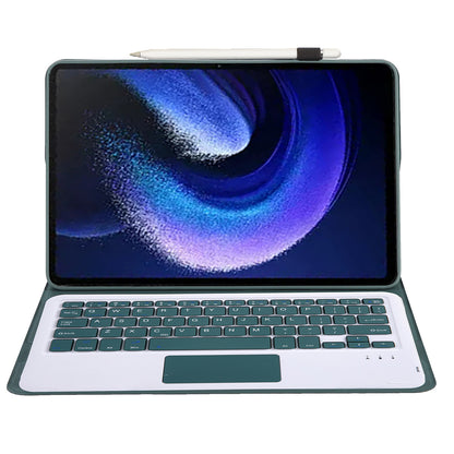 A0N7-A For Xiaomi Pad 6 / Pad 6 Pro PU Leather Tablet Case Slim Folio Stand Cover with Touchpad Detachable Keyboard