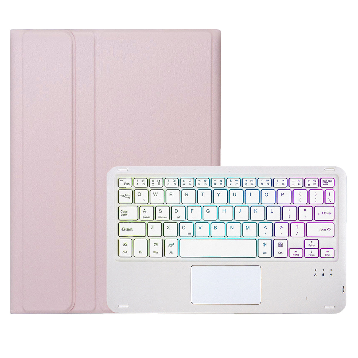 A0N7-AS For Xiaomi Pad 6 / Pad 6 Pro PU Leather Ultra Thin Stand Tablet Case + Touchpad Bluetooth Keyboard with Backlit