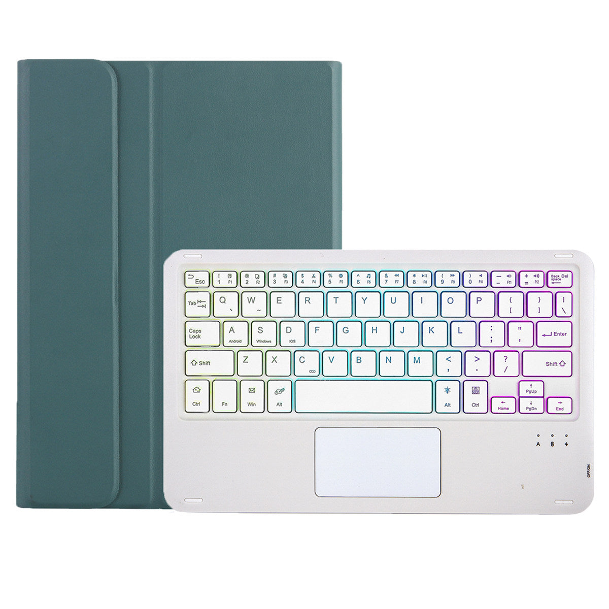 A0N7-AS For Xiaomi Pad 6 / Pad 6 Pro PU Leather Ultra Thin Stand Tablet Case + Touchpad Bluetooth Keyboard with Backlit