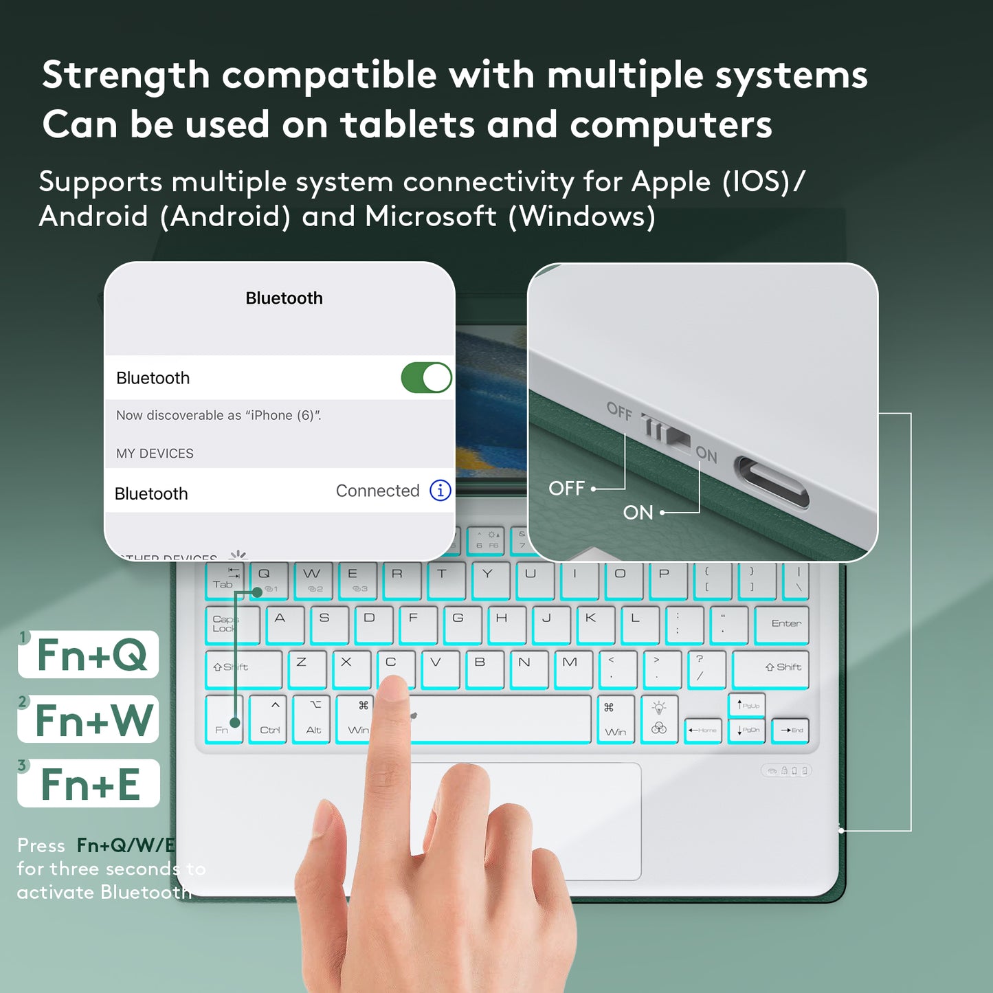 SK-X205D For Samsung Galaxy Tab A8 10.5 (2022) (SM-X200 / X205 / X207) Keyboard Case PU Leather Stand Cover with Backlit Detachable Touchpad Bluetooth Keyboard