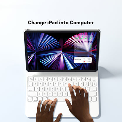 ESSAGER For iPad Pro 12.9-inch Magic Touchpad Bluetooth Keyboard Magnetic Tablet Stand Protective Case
