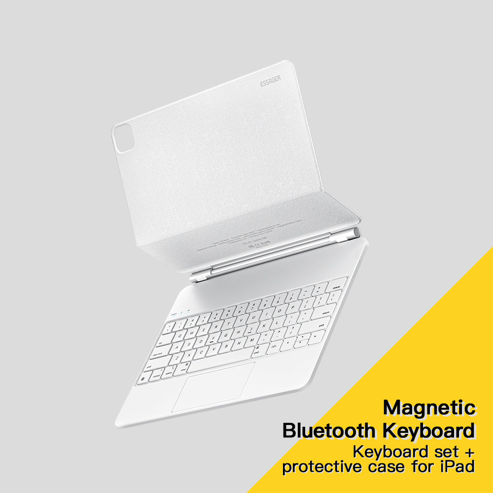 ESSAGER For iPad Pro 12.9-inch Magic Touchpad Bluetooth Keyboard Magnetic Tablet Stand Protective Case