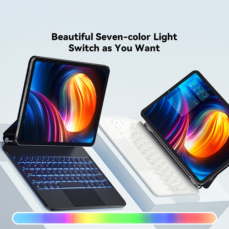 ESSAGER For iPad Pro 12.9-inch Magic Touchpad Bluetooth Keyboard Magnetic Tablet Stand Protective Case