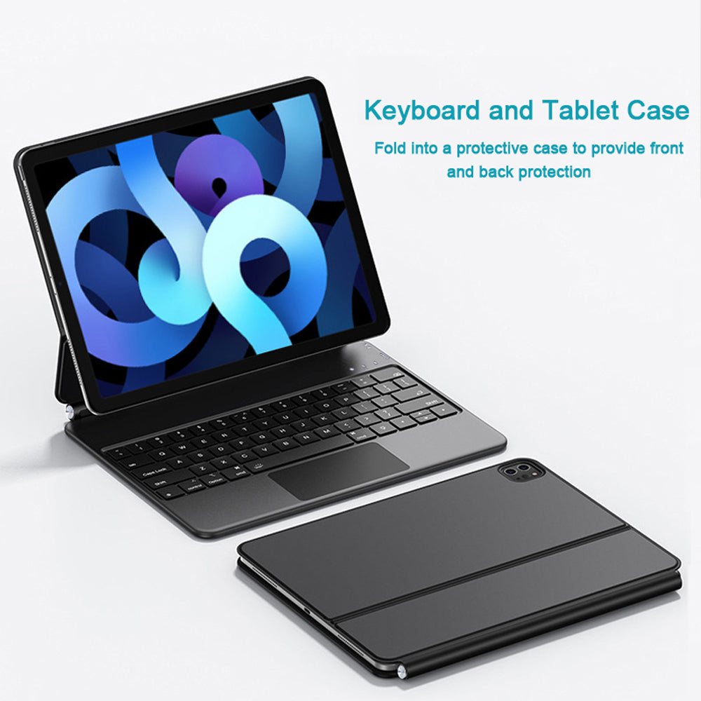 X7 For iPad Pro 11-inch (2018) / (2020) / (2021) / (2022) / iPad Air (2020) / (2022) Touchpad Bluetooth Keyboard Magnetic Tablet Stand Leather Case