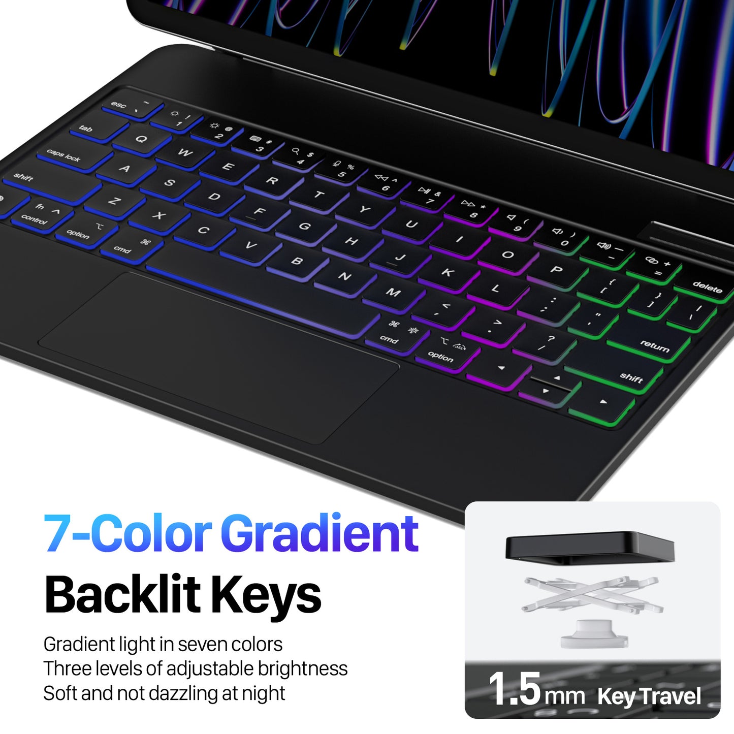 DUX DUCIS For iPad Pro 11 (2018) / (2020) / (2021) / (2022) / iPad Air (2020) / (2022) Tablet Case Magnetic Floating Stand Cover with Keyboard
