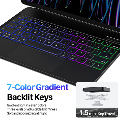 DUX DUCIS For iPad Pro 11 (2018) / (2020) / (2021) / (2022) / iPad Air (2020) / (2022) Tablet Case Magnetic Floating Stand Cover with Keyboard