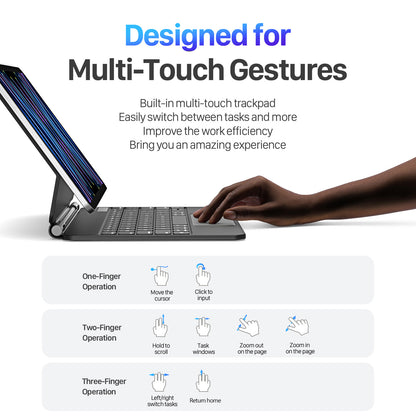 DUX DUCIS For iPad Pro 11 (2018) / (2020) / (2021) / (2022) / iPad Air (2020) / (2022) Tablet Case Magnetic Floating Stand Cover with Keyboard