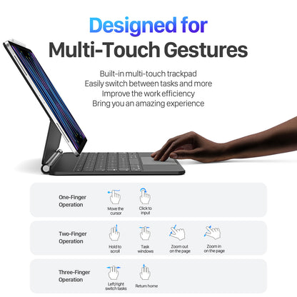 DUX DUCIS For iPad Pro 12.9 (2020) / (2021) / (2022) Magnetic Floating Tablet Case Stand Wireless Backlit Cover with Keyboard