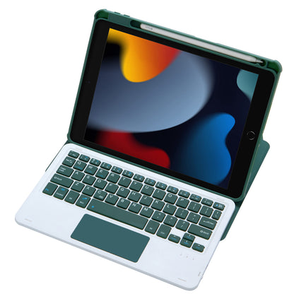 F102B-A Tablet Case for iPad 10.2 (2019) / (2020) / (2021) / iPad Air 10.5 inch (2019) / iPad Pro 10.5-inch (2017) Leather Stand Cover with Touchpad Keyboard