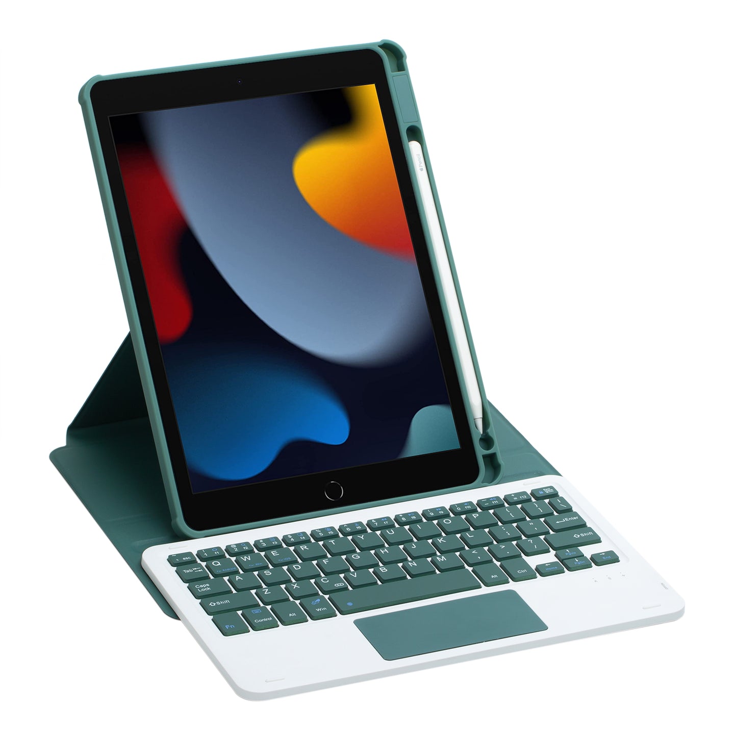 F102B-A Tablet Case for iPad 10.2 (2019) / (2020) / (2021) / iPad Air 10.5 inch (2019) / iPad Pro 10.5-inch (2017) Leather Stand Cover with Touchpad Keyboard