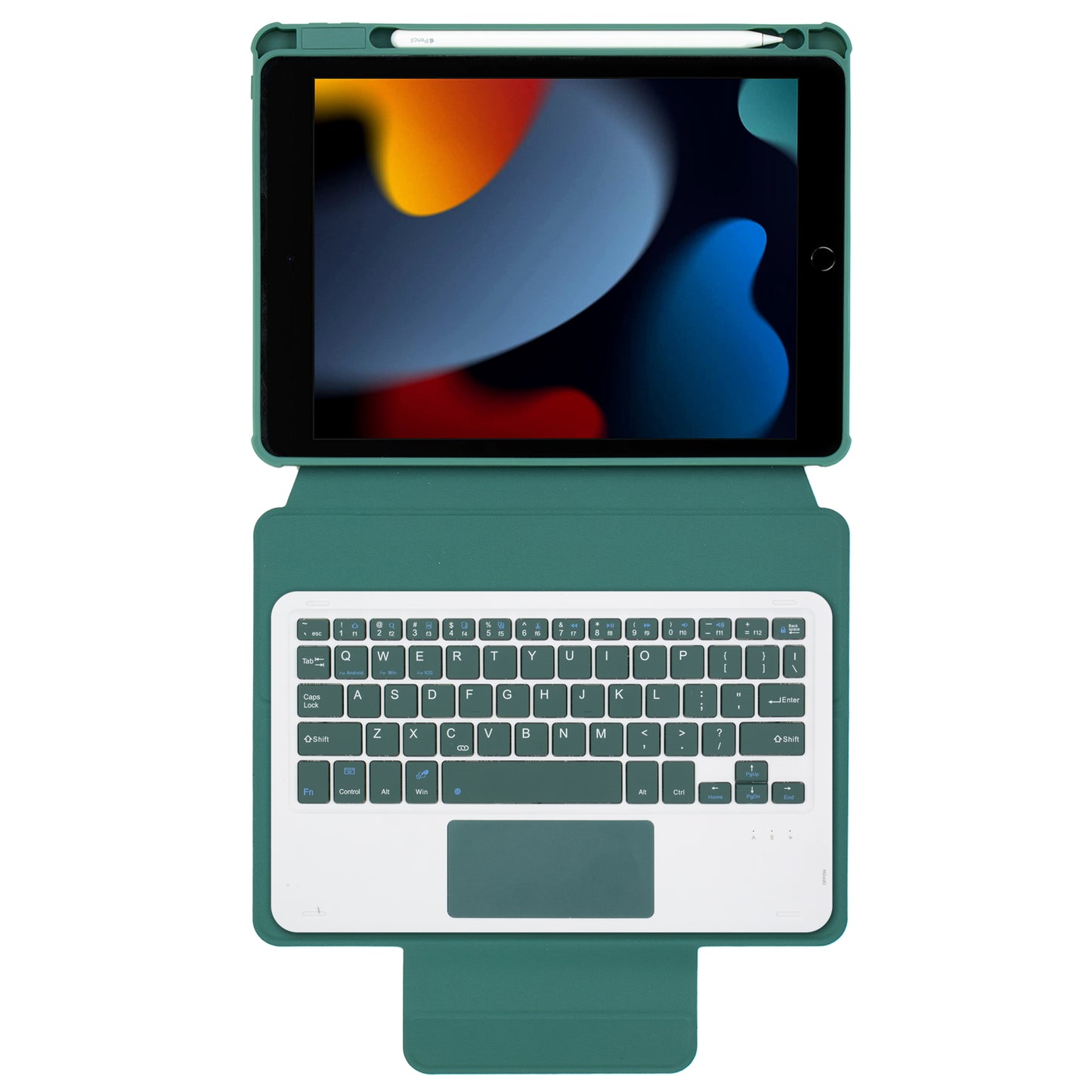F102B-A Tablet Case for iPad 10.2 (2019) / (2020) / (2021) / iPad Air 10.5 inch (2019) / iPad Pro 10.5-inch (2017) Leather Stand Cover with Touchpad Keyboard