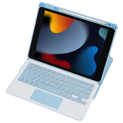 F102B-A Tablet Case for iPad 10.2 (2019) / (2020) / (2021) / iPad Air 10.5 inch (2019) / iPad Pro 10.5-inch (2017) Leather Stand Cover with Touchpad Keyboard