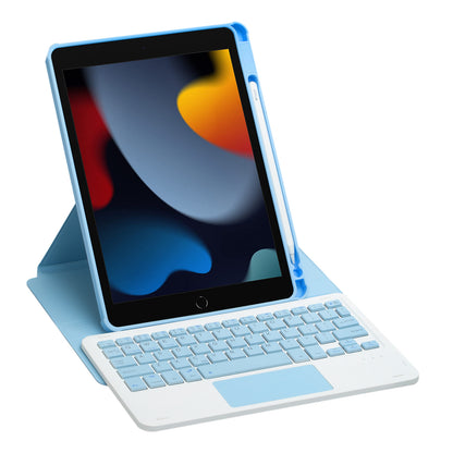 F102B-A Tablet Case for iPad 10.2 (2019) / (2020) / (2021) / iPad Air 10.5 inch (2019) / iPad Pro 10.5-inch (2017) Leather Stand Cover with Touchpad Keyboard