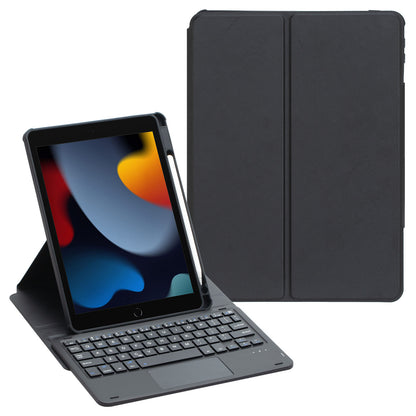 F102B-A Tablet Case for iPad 10.2 (2019) / (2020) / (2021) / iPad Air 10.5 inch (2019) / iPad Pro 10.5-inch (2017) Leather Stand Cover with Touchpad Keyboard