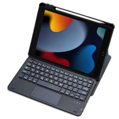 F102B-A Tablet Case for iPad 10.2 (2019) / (2020) / (2021) / iPad Air 10.5 inch (2019) / iPad Pro 10.5-inch (2017) Leather Stand Cover with Touchpad Keyboard