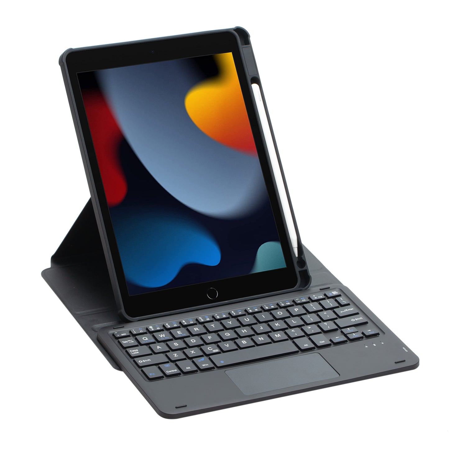 F102B-A Tablet Case for iPad 10.2 (2019) / (2020) / (2021) / iPad Air 10.5 inch (2019) / iPad Pro 10.5-inch (2017) Leather Stand Cover with Touchpad Keyboard