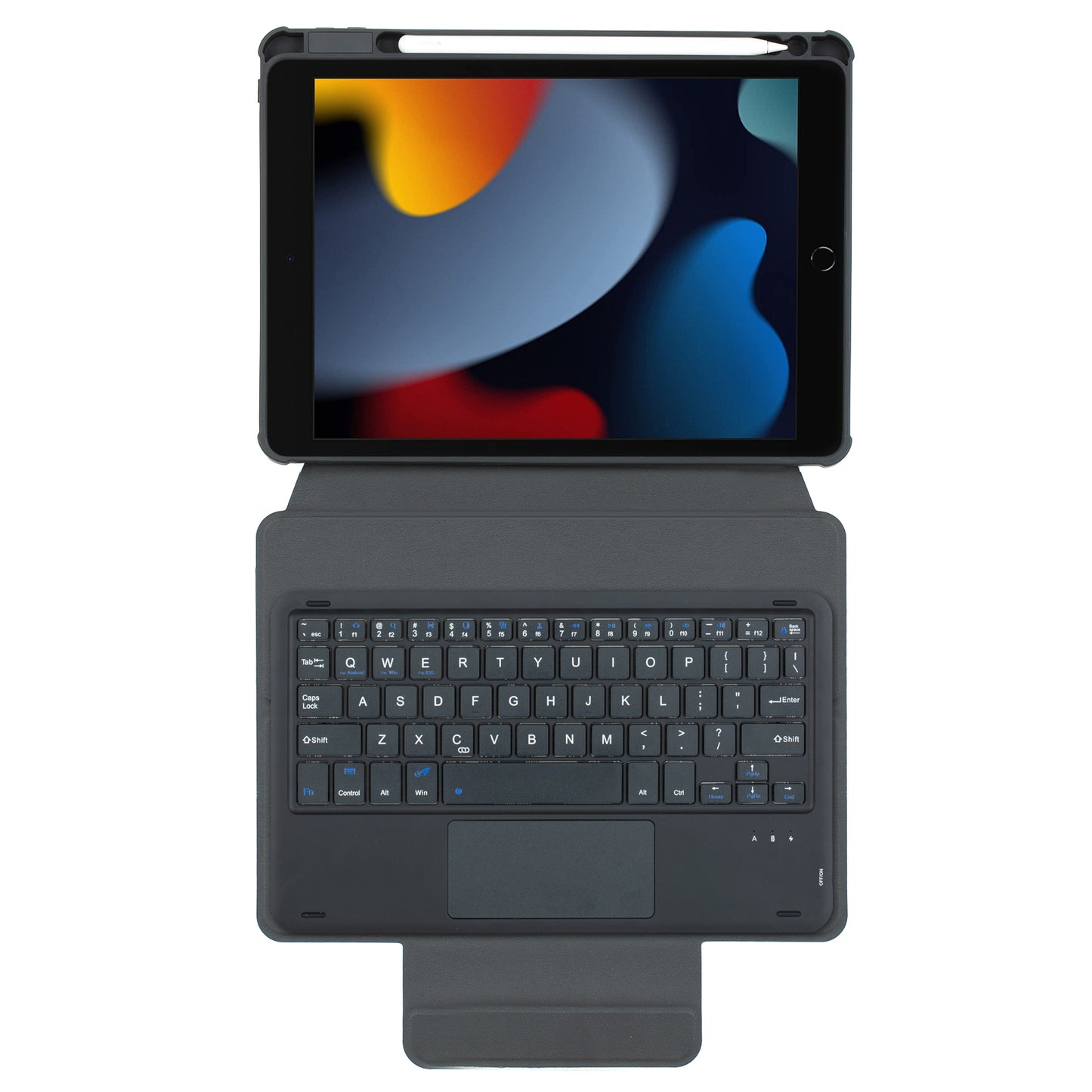 F102B-A Tablet Case for iPad 10.2 (2019) / (2020) / (2021) / iPad Air 10.5 inch (2019) / iPad Pro 10.5-inch (2017) Leather Stand Cover with Touchpad Keyboard