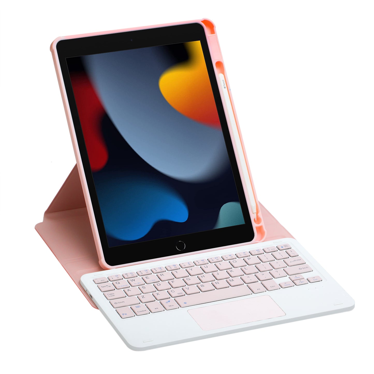 F102B-A Tablet Case for iPad 10.2 (2019) / (2020) / (2021) / iPad Air 10.5 inch (2019) / iPad Pro 10.5-inch (2017) Leather Stand Cover with Touchpad Keyboard