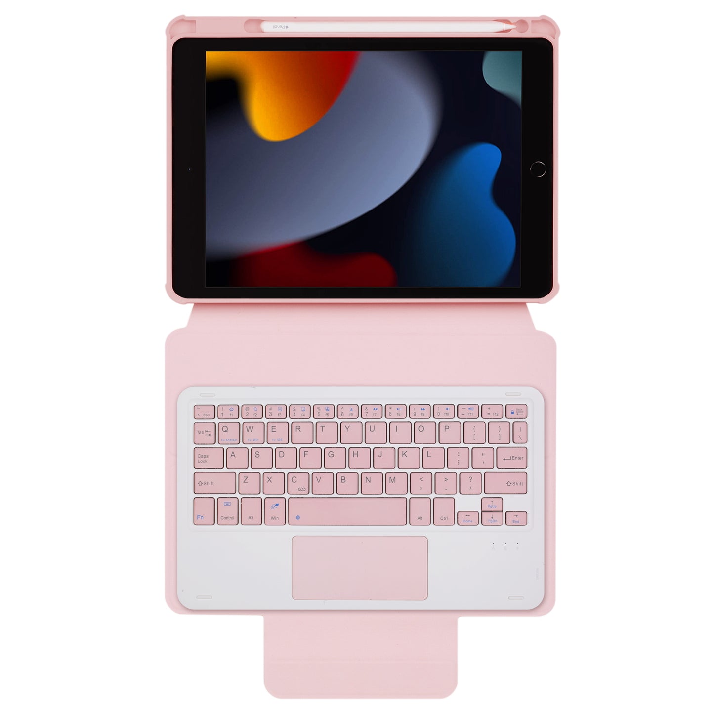 F102B-A Tablet Case for iPad 10.2 (2019) / (2020) / (2021) / iPad Air 10.5 inch (2019) / iPad Pro 10.5-inch (2017) Leather Stand Cover with Touchpad Keyboard