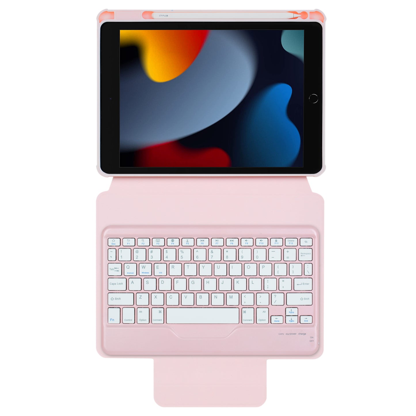 F102B  Tablet Case for iPad 10.2 (2019) / (2020) / (2021) / iPad Air 10.5 inch (2019) / iPad Pro 10.5-inch (2017) Rotatable Stand Cover with Bluetooth Keyboard