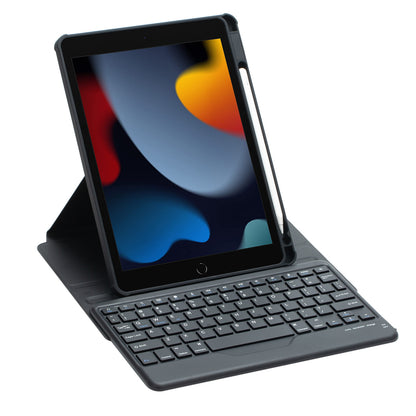 F102B  Tablet Case for iPad 10.2 (2019) / (2020) / (2021) / iPad Air 10.5 inch (2019) / iPad Pro 10.5-inch (2017) Rotatable Stand Cover with Bluetooth Keyboard