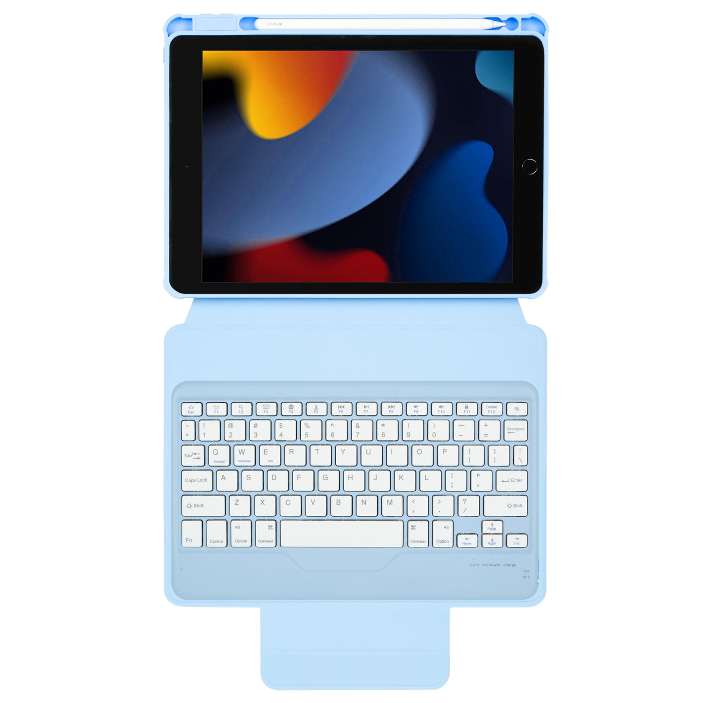 F102B  Tablet Case for iPad 10.2 (2019) / (2020) / (2021) / iPad Air 10.5 inch (2019) / iPad Pro 10.5-inch (2017) Rotatable Stand Cover with Bluetooth Keyboard