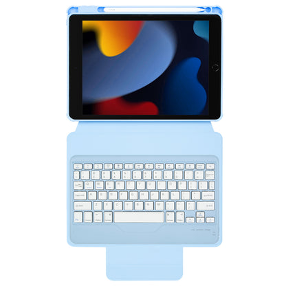F102B  Tablet Case for iPad 10.2 (2019) / (2020) / (2021) / iPad Air 10.5 inch (2019) / iPad Pro 10.5-inch (2017) Rotatable Stand Cover with Bluetooth Keyboard