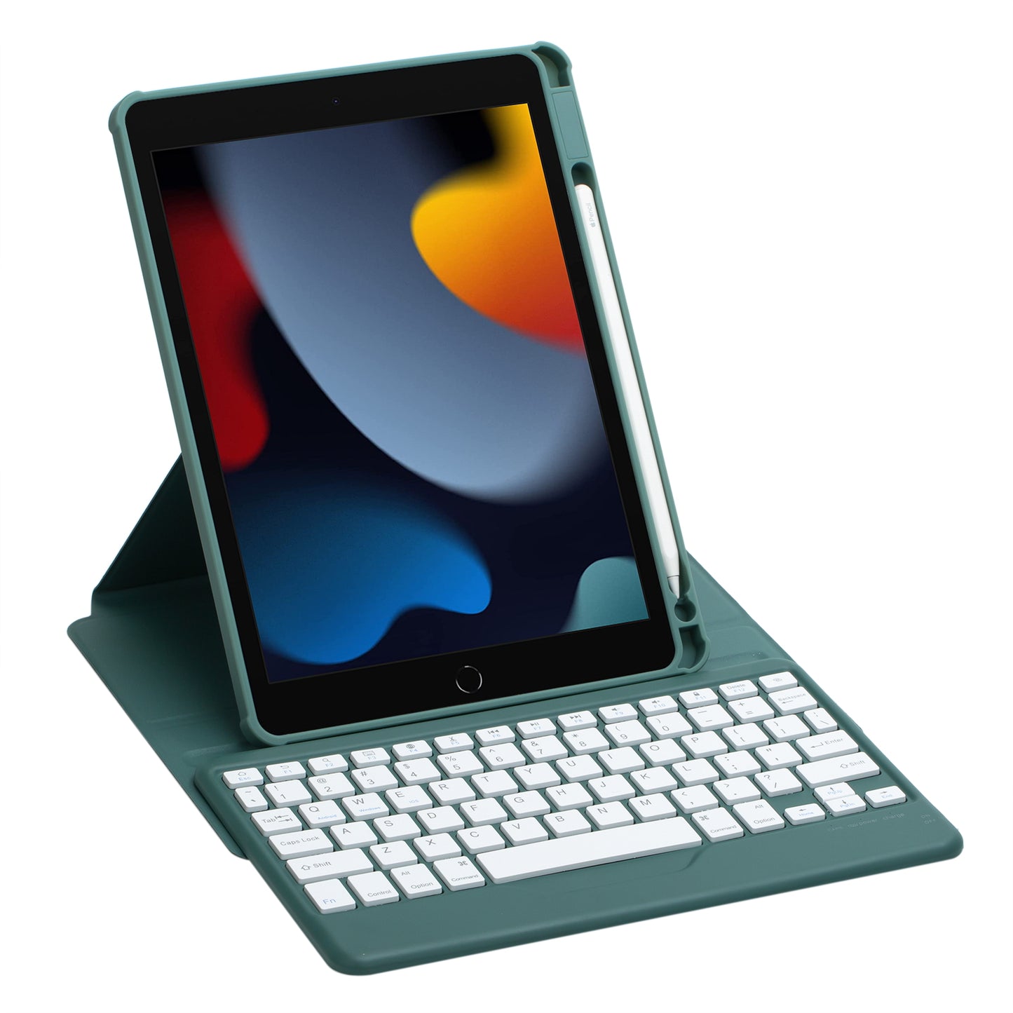 F102B  Tablet Case for iPad 10.2 (2019) / (2020) / (2021) / iPad Air 10.5 inch (2019) / iPad Pro 10.5-inch (2017) Rotatable Stand Cover with Bluetooth Keyboard
