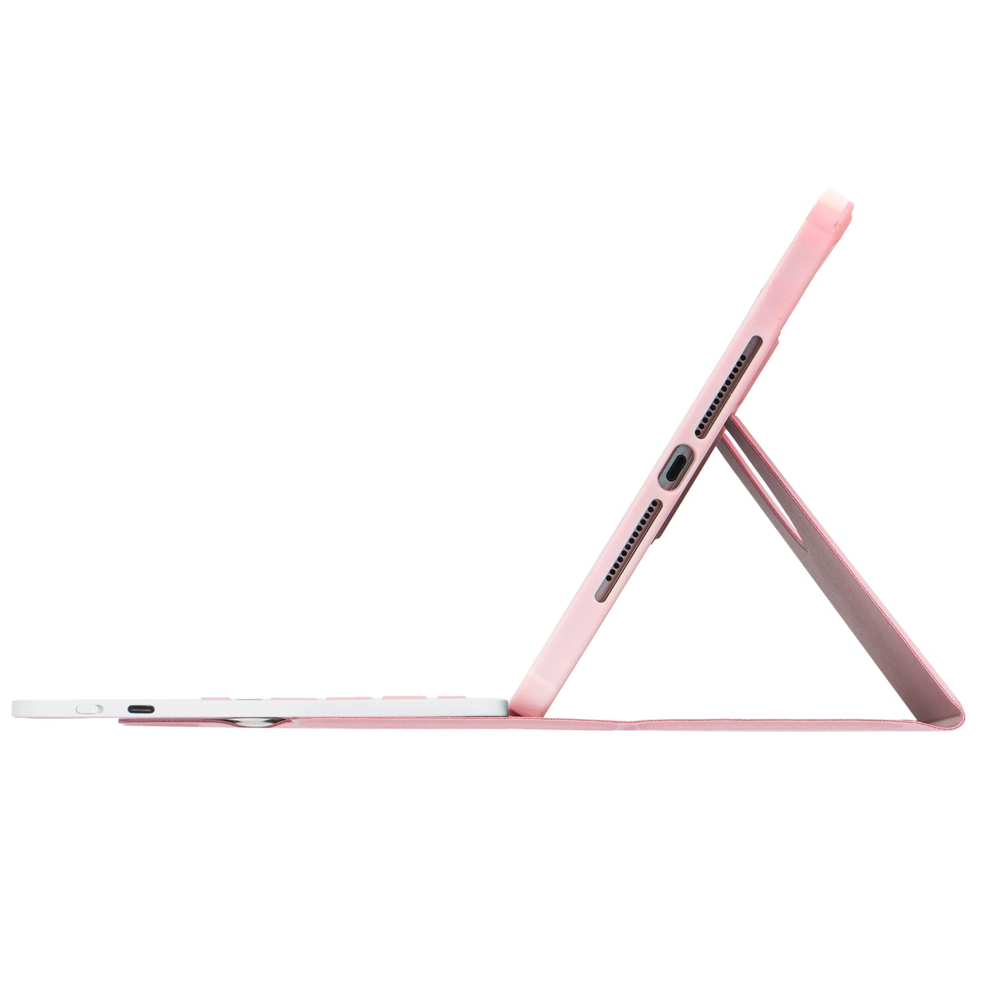 F10B-A Tablet Case for iPad 10.9 (2022) PU Leather Transparent Acrylic Stand Cover with Bluetooth Touchpad Keyboard
