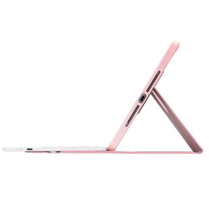 F10B-A Tablet Case for iPad 10.9 (2022) PU Leather Transparent Acrylic Stand Cover with Bluetooth Touchpad Keyboard